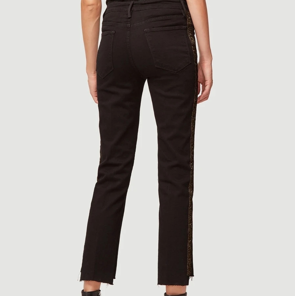 Frame Le High Straight Black Tuxedo Jeans - Picture 2 of 8